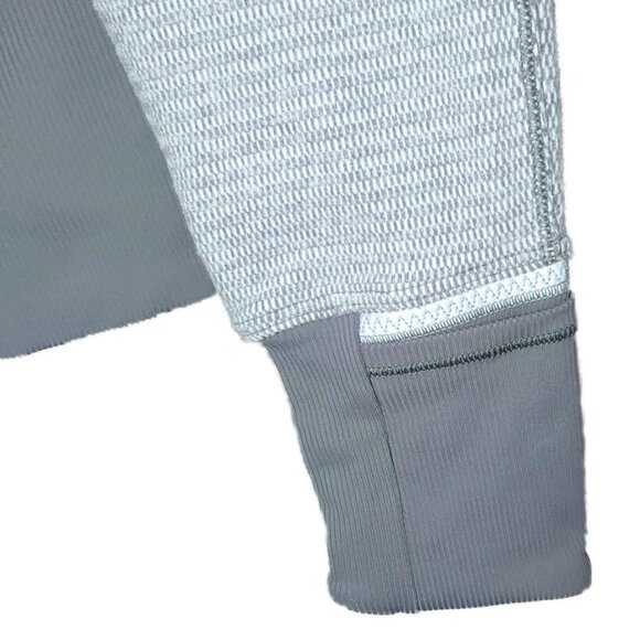 Lululemon Runderful 1/2 Zip Mini Check Pique White Heathered Slate/Slate - Picture 14 of 16